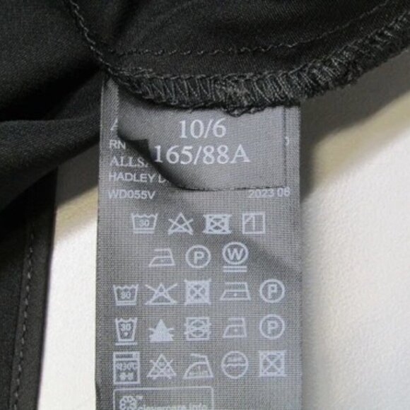 NEW ALLSAINTS Womens Midi Slip Dress Black Hadley Cowl Neck Sleeveless - Picture 9 of 9